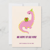 Schattigee Dinosaurussen Roar Lets Have Fun 1st Bi Kaart (Achterkant)