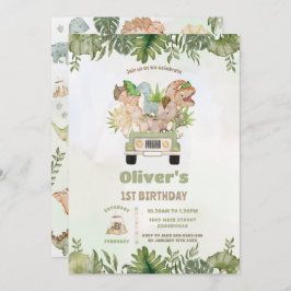 Schattigee Dinosaurussen Safari Auto 1e 2e 3e Verj Kaart