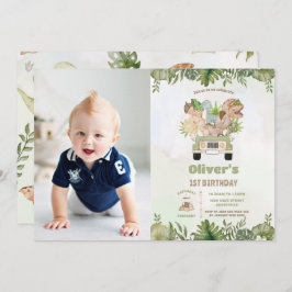 Schattigee Dinosaurussen Safari Auto 1e 2e Verjaar Kaart