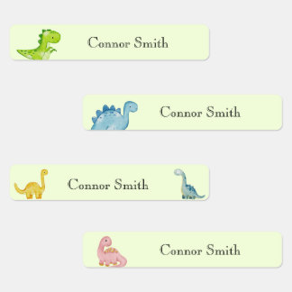 Schattigee Dinosaurussen School Day Care Naam Kled Labels