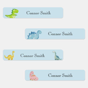 Schattigee Dinosaurussen School Day Care Naam Kled Labels