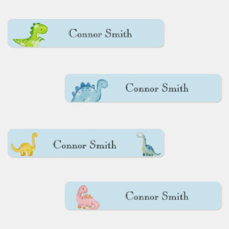 Schattigee Dinosaurussen School Day Care Naam Kled Labels