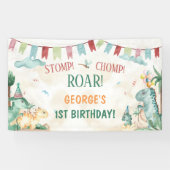 Schattigee Dinosaurussen Stomp Chomp Roar Boy Verj Spandoek (Horizontaal)