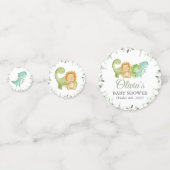 Schattigee dinosaurussen, T-Rex, Jurassic, Baby sh Confetti (Achterkanten)