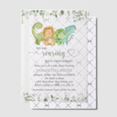 Schattigee dinosaurussen, T-Rex, Jurassic, Baby sh Vellum Uitnodigingen (Offset (Uitnodiging))