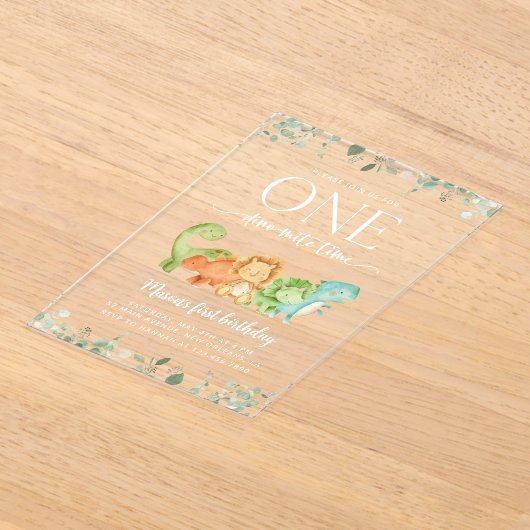 Schattigee dinosaurussen, T-Rex, Jurassic, Eerste Acryl Uitnodigingen (Laagn)