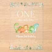 Schattigee dinosaurussen, T-Rex, Jurassic, Eerste  Acryl Uitnodigingen (Voorkant)