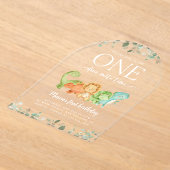 Schattigee dinosaurussen, T-Rex, Jurassic, Eerste  Acryl Uitnodigingen (Laagn)