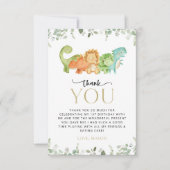 Schattigee dinosaurussen, T-Rex, Jurassic, Eerste  Bedankkaart (Voorkant)