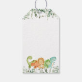 Schattigee dinosaurussen, T-Rex, Jurassic, Eerste  Cadeaulabel (Achterkant)