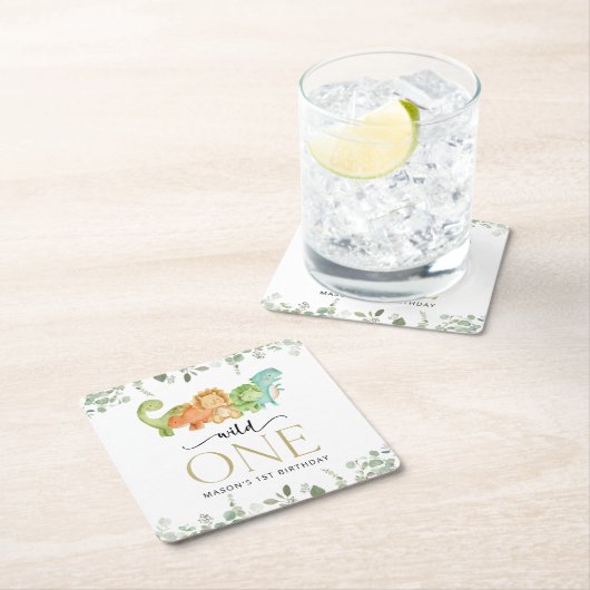 Schattigee dinosaurussen, T-Rex, Jurassic, Eerste  Kartonnen Onderzetters (Insitu)