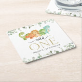 Schattigee dinosaurussen, T-Rex, Jurassic, Eerste  Kartonnen Onderzetters (Schuin)