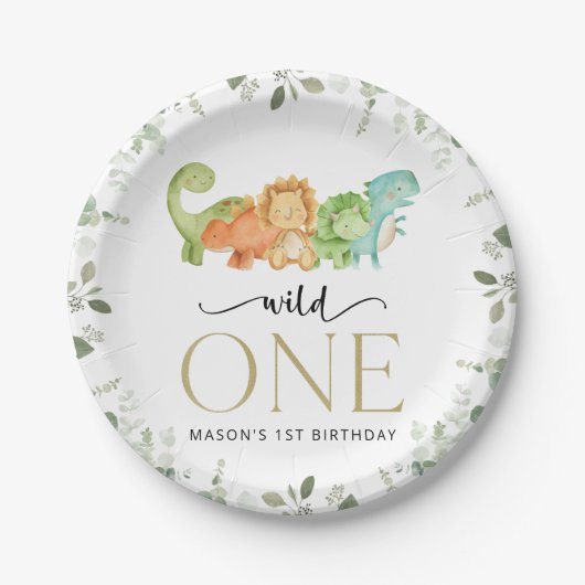 Schattigee dinosaurussen, T-Rex, Jurassic, Eerste  Papieren Bordje (Voorkant)