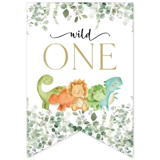 Schattigee dinosaurussen, T-Rex, Jurassic, Eerste Vlaggetjes (Eerste vlag)