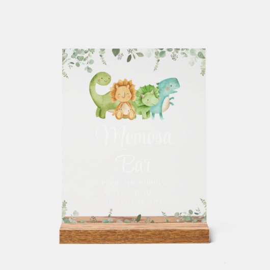 Schattigee Dinosaurussen, T-Rex, Jurassic, Momosa  Acryl Bord (Voorkant)