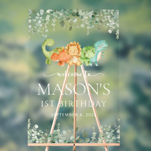 Schattigee dinosaurussen, T-Rex, Jurassic, Verjaar Acryl Bord