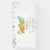 Schattigee dinosaurussen, T-Rex, Jurassic, Verjaar Spandoek (Verticaal)