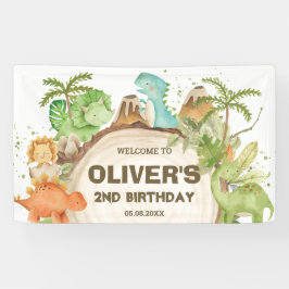 Schattigee Dinosaurussen Verjaardag Baby shower Ac Spandoek