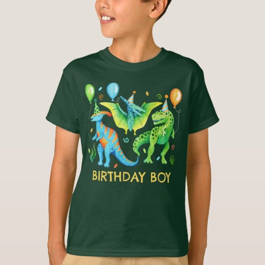 Schattigee Dinosaurussen Verjaardag Jongen T rex T-shirt (Voorkant)