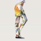 Schattigee Dinosaurussen Waterverf Naadloze Kunst Leggings (Rechts)