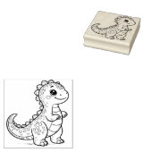 Schattigee dinosaurusstempel rubberstempel (Gestempeld)