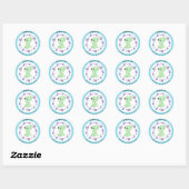 *~* Schattigee Dinosuar Butterfly Star Dank u Stic Ronde Sticker (Vel)