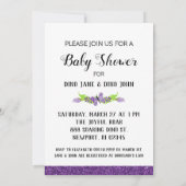 *~* Schattigee Dinosuar Glitter Baby shower Uitnod Kaart (Achterkant)