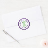 *~* Schattigee Dinosuar Star Glitter Dank u Sticke Ronde Sticker (Envelop)