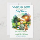 Schattigee Disc Golf Boy's Baby shower Kaart (Voorkant)