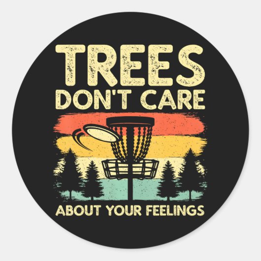 Schattigee Disc Golf Disc Golf Speler Ronde Sticker (Voorkant)