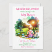 Schattigee Disc Golf Girl's Baby shower Kaart (Voorkant)