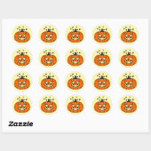 Schattigee distressed pompoen Sticker (Vel)