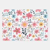 Schattigee Ditsy Spring Flower Inpakpapier Vel (Voorkant 3)