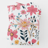 Schattigee Ditsy Spring Flower Inpakpapier Vel (In situ)