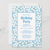 Schattigee Ditzy Flowers verjaardagsfeestje uitnod Kaart (Voorkant)