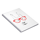 Schattigee Doberman Pinscher Dog Face A Spectacle Notitieboek (Rechterzijde)