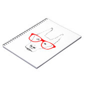 Schattigee Doberman Pinscher Dog Face A Spectacle Notitieboek (Linkerzijde)