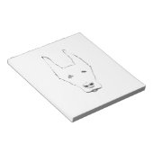 Schattigee Doberman Pinscher Hondengezichtsschets Notitieblok (Schuin)