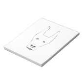 Schattigee Doberman Pinscher Hondengezichtsschets Notitieblok (Linkerzijde)