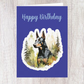 Schattigee Doberman Verjaardag Kaart