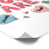 Schattigee docent Kinder Valentijnsdag Leer Hart S Poster (Hoek)