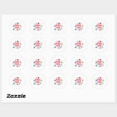 Schattigee docent Kinder Valentijnsdag Leer Hart S Ronde Sticker (Vel)