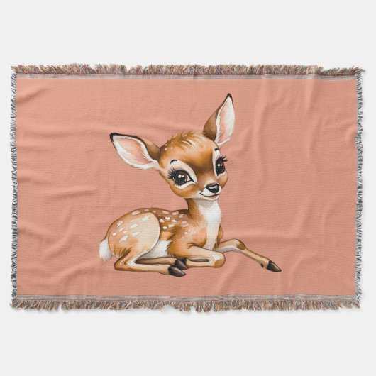 Schattigee Doe Chilling Out, Deer Lover Gift, Deken (Voorkant)