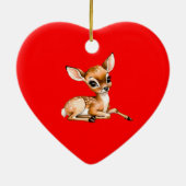Schattigee Doe Chilling Out, Deer Lover Gift, Keramisch Ornament (Achterkant)