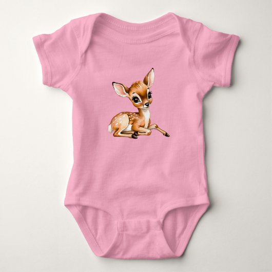 Schattigee Doe Chilling Out, Deer Lover Gift, Romper (Voorkant)