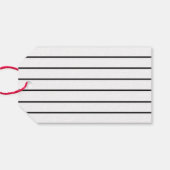 Schattigee doedel sterren kerst zin streep patroon cadeaulabel (Achterkant Horizontaal)