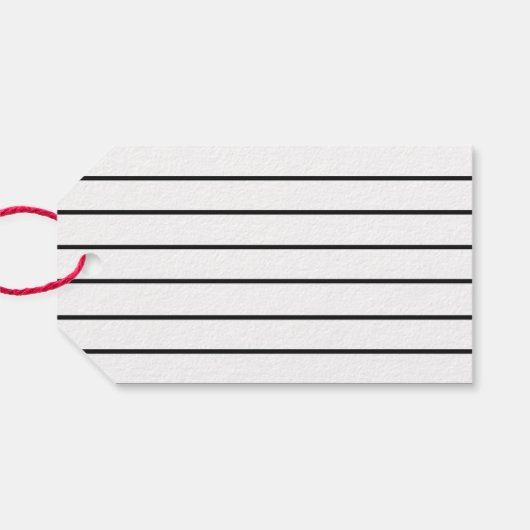 Schattigee doedel sterren kerst zin streep patroon cadeaulabel (Achterkant Horizontaal)