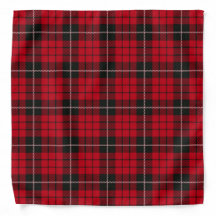 Schattigee Dog Bandana Red Tartan Plaid Check Patt