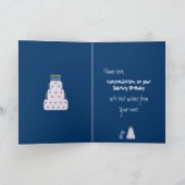 Schattigee Dog & Cake Sobriety Verjaardag Kaart (Binnen)