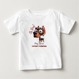 Schattigee Dog Caricatures Baby shower voor Jongen
